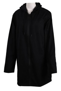 J820 custom-made net color hooded wind jacket  medium long  wind jacket manufacturer